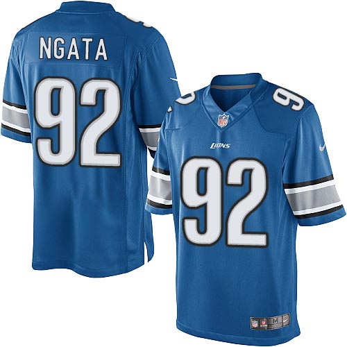 Youth Limited Haloti Ngata Nike Jersey Light Blue Home - #92 NFL Detroit Lions